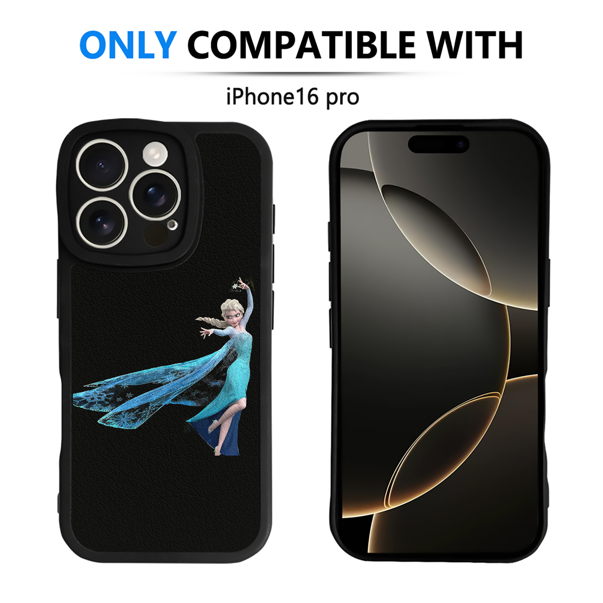 （画像用） アナと雪の女王 アンナ エルサ Frozen Anna Elsa 【iPhone 16シリーズ対応】シリコンスマホケース（レザー調） 材質：シリコン